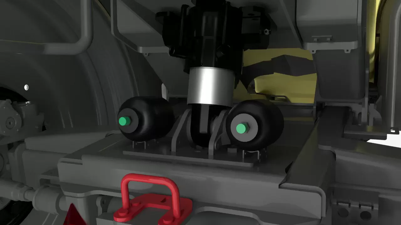 Hydraulic axle suspension